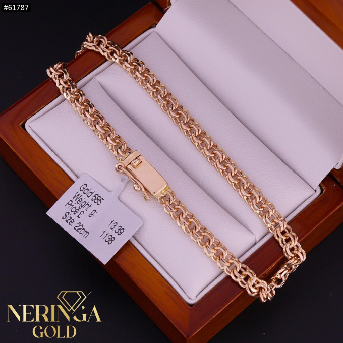 Rose gold full-bodied bracelet #61787