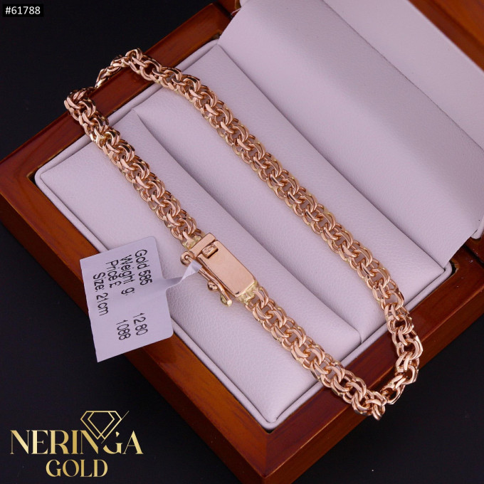 Rose gold full-bodied bracelet #61788