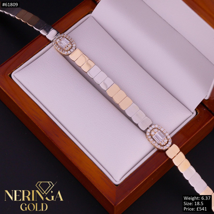 White rose gold bracelet #61809