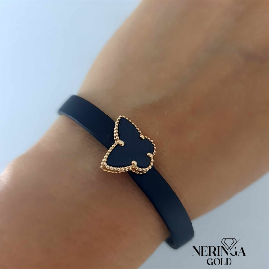 Rose rubber gold rubber bracelet #61952