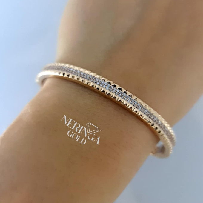 Rose gold hoop bracelet #60253