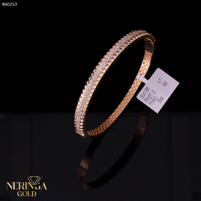 Rose gold hoop bracelet #60253