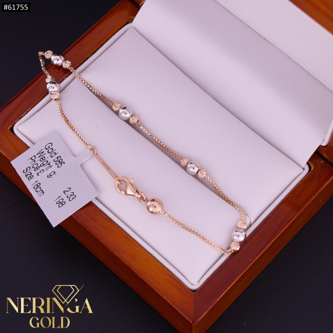 White rose gold bracelet #61755