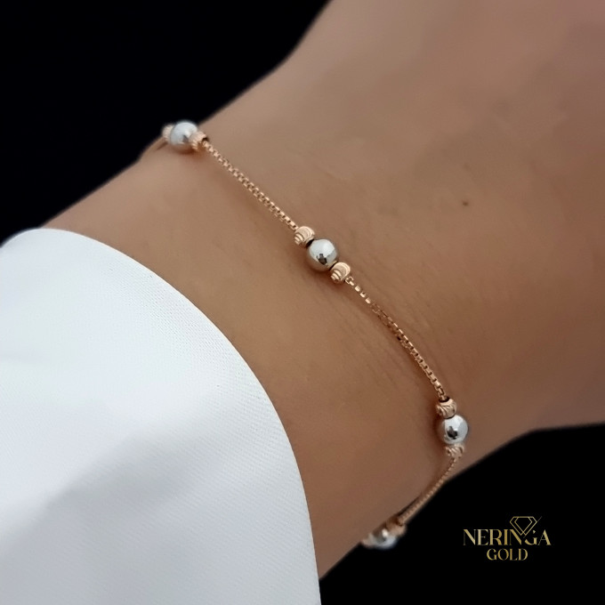 White rose gold bracelet #61755