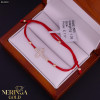 Rose red color cord gold thread bracelet #61918