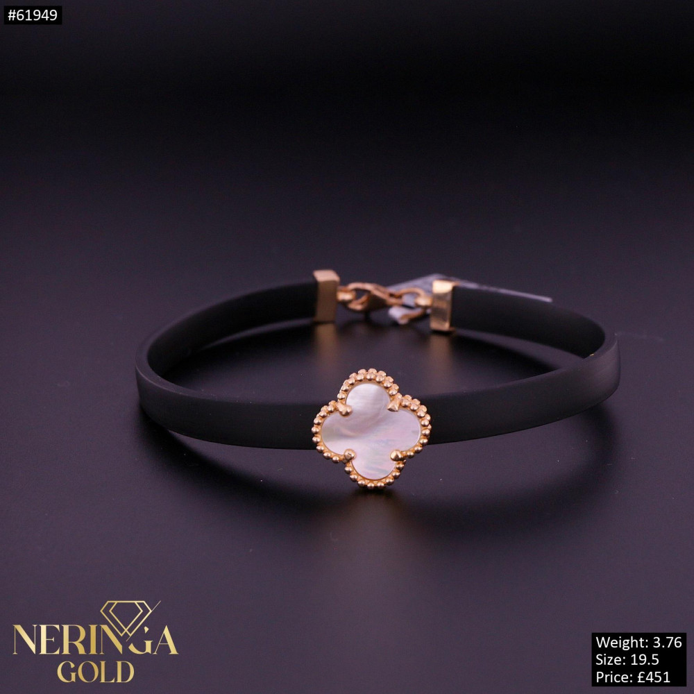 Rose rubber gold rubber bracelet #61949