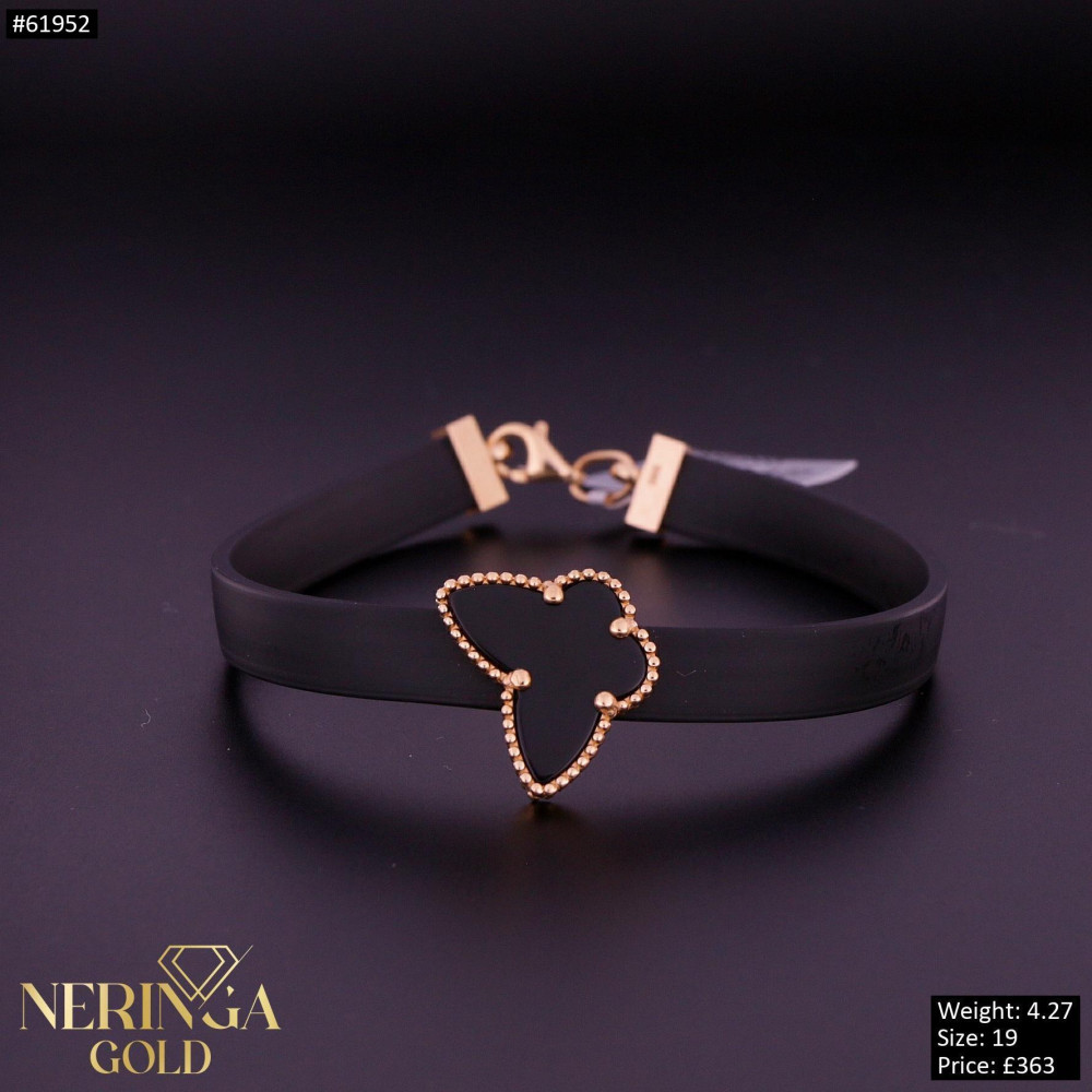 Rose rubber gold rubber bracelet #61952