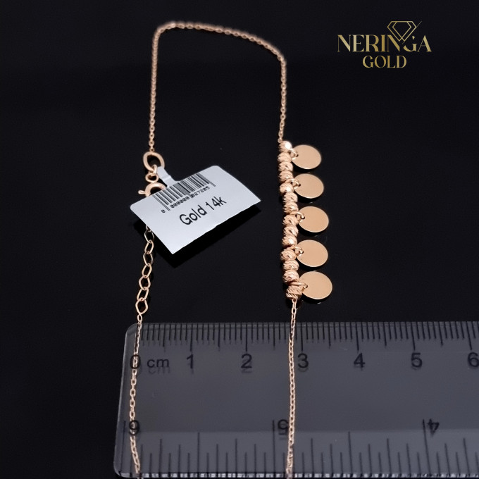Rose gold foot bracelet #62081