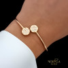 Rose gold hoop bracelet #61774