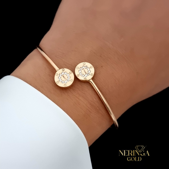 Rose gold hoop bracelet #61774