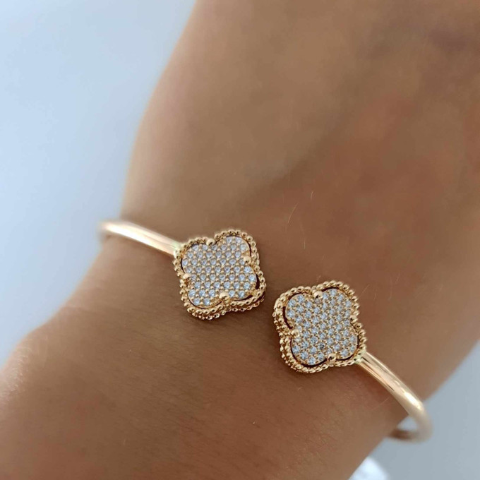 Rose gold hoop bracelet #61773