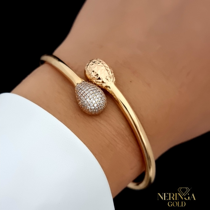 Rose gold hoop bracelet #61772