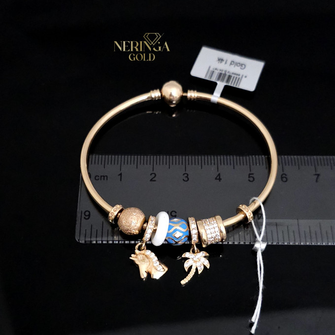 Rose gold hoop bracelet #61778