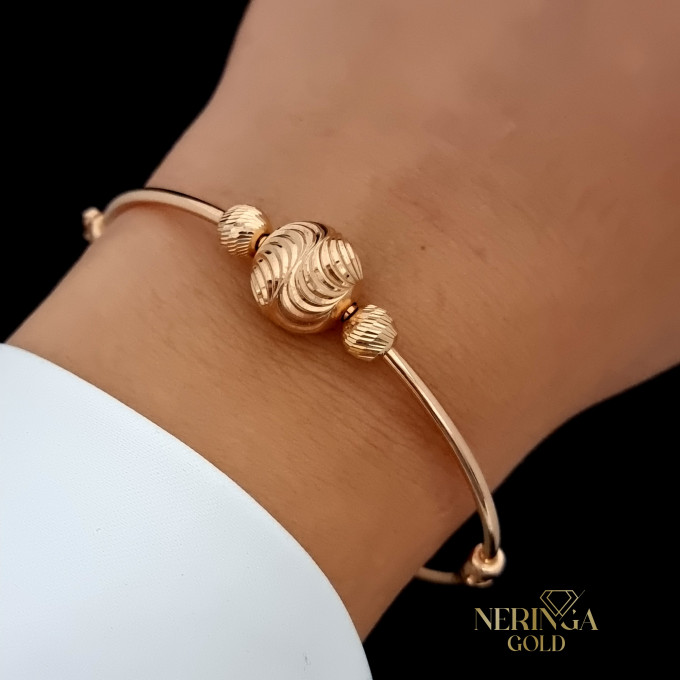 Rose gold hoop bracelet #61771