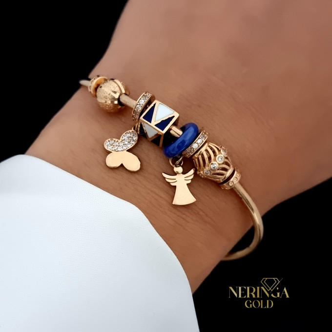 Rose gold hoop bracelet #61777