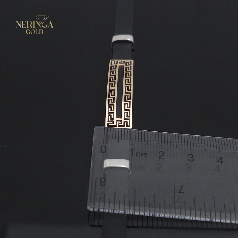 White rose rubber gold rubber bracelet #61947