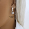 White gold english lock earrings #60536 White gold english lock earrings #60536