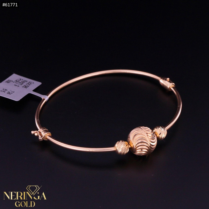 Rose gold hoop bracelet #61771