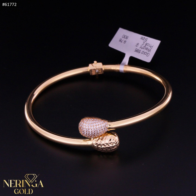 Rose gold hoop bracelet #61772