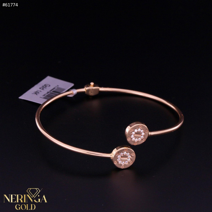 Rose gold hoop bracelet #61774