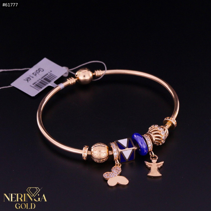 Rose gold hoop bracelet #61777