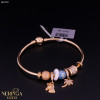 Rose gold hoop bracelet #61778