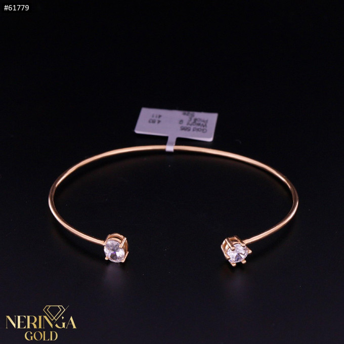 Rose gold hoop bracelet #61779