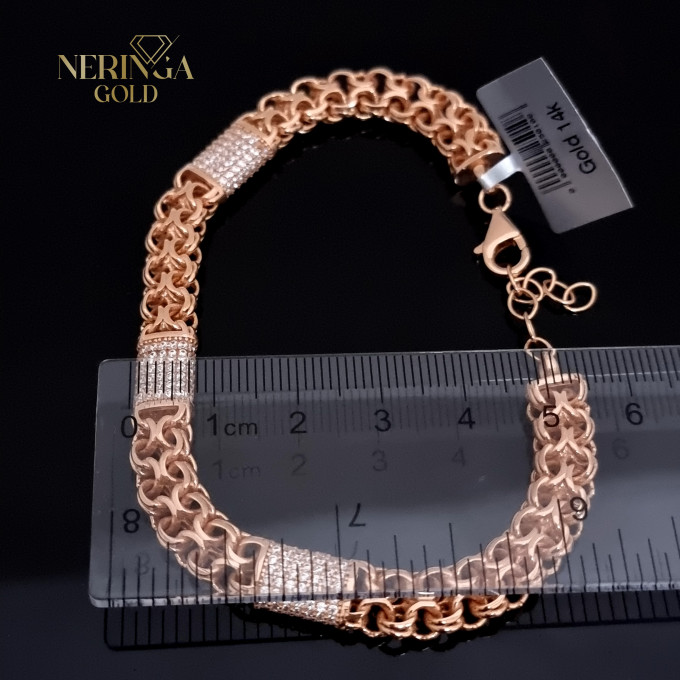 Rose gold full-bodied bracelet #63041