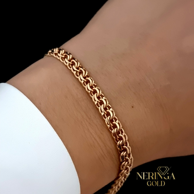 Rose gold full-bodied bracelet #63038