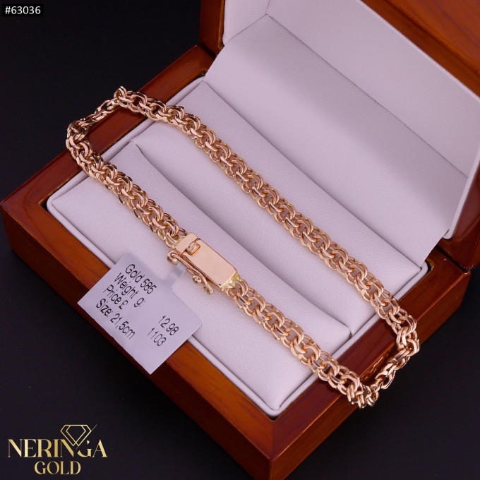 Rose gold full-bodied bracelet #63036