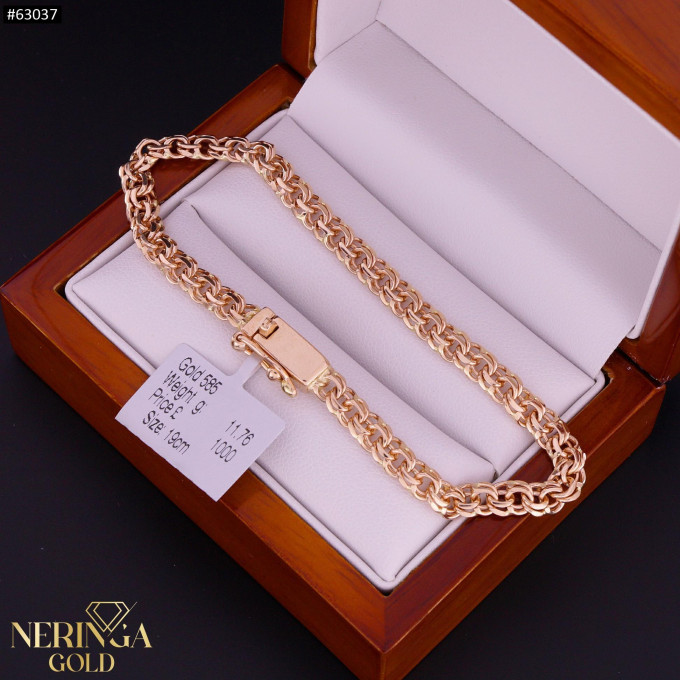 Rose gold full-bodied bracelet #63037