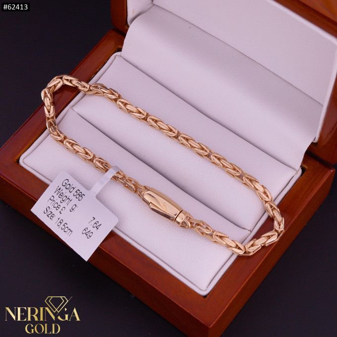 Rose gold full-bodied bracelet #62413
