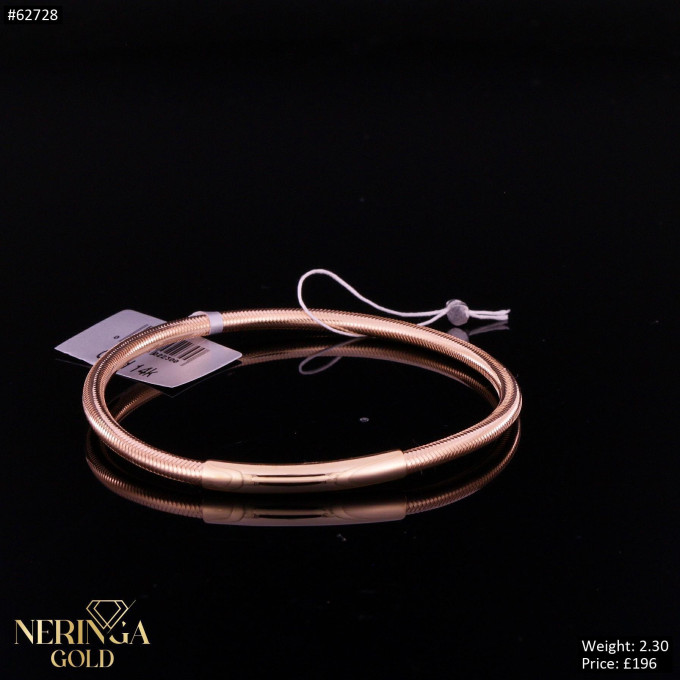Rose gold hoop bracelet #62728