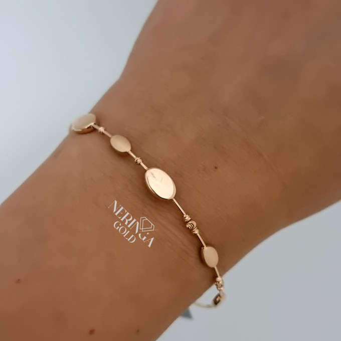 Rose gold hoop bracelet #62947