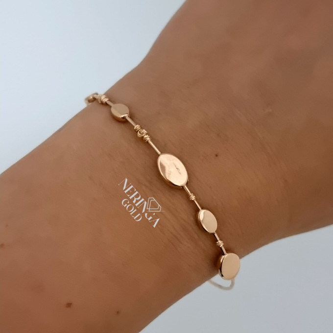 Rose gold hoop bracelet #62945