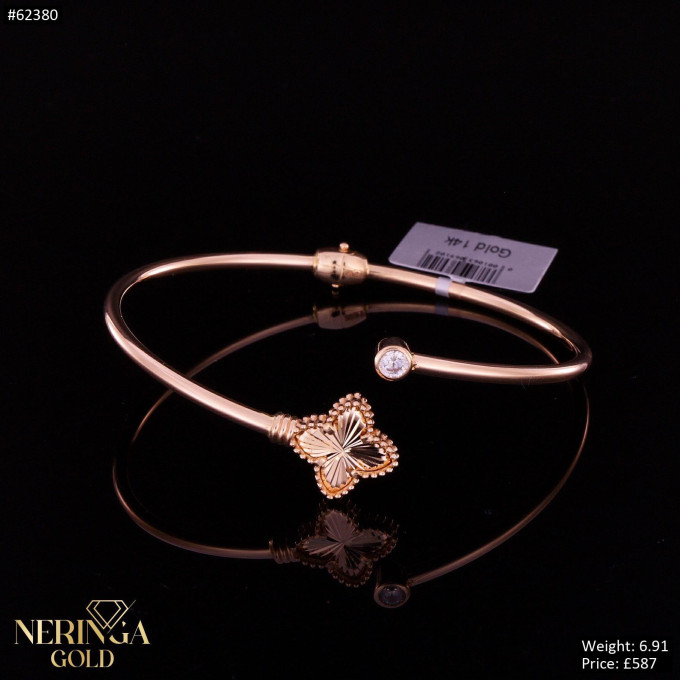 Rose gold hoop bracelet #62380