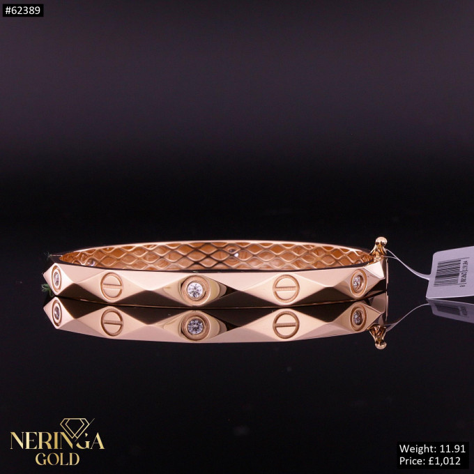 Rose gold hoop bracelet #62389