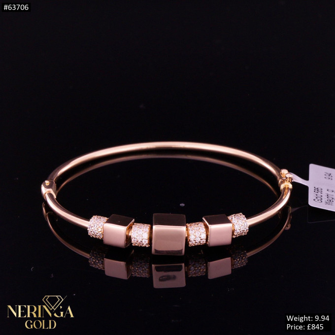 Rose gold hoop bracelet #63706