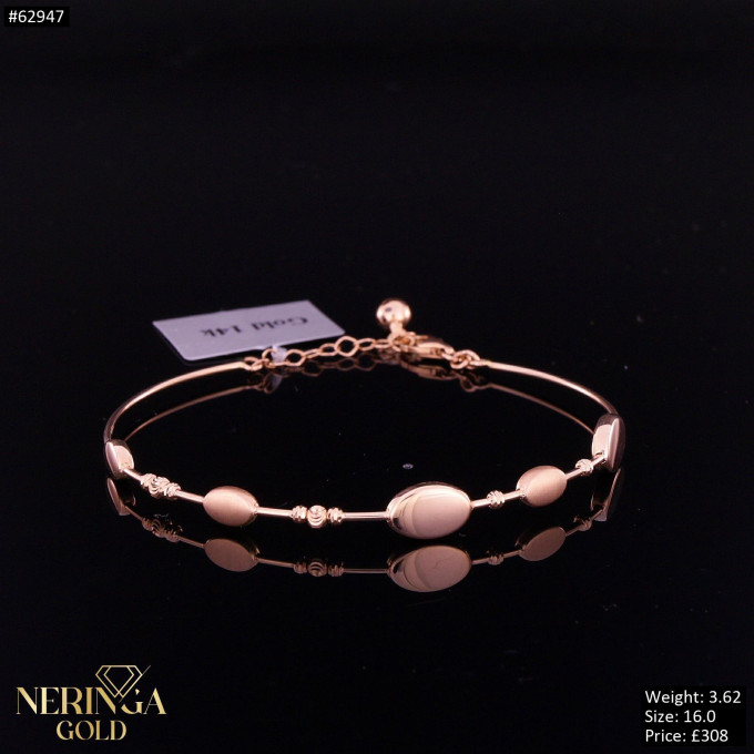 Rose gold hoop bracelet #62947