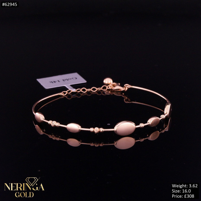 Rose gold hoop bracelet #62945