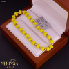 Rose black color cord gold thread bracelet #63856