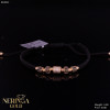 Rose black color cord gold thread bracelet #63812