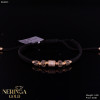 Rose black color cord gold thread bracelet #63813