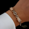 Rose gold hoop bracelet #64449