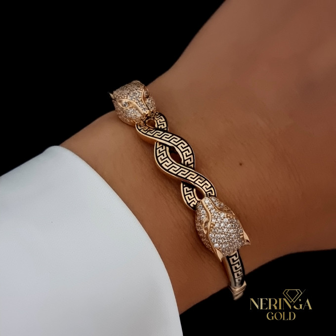 Rose gold hoop bracelet #64449