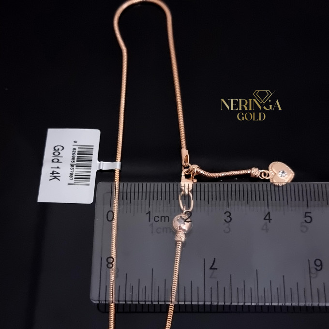 Rose gold foot bracelet #64456