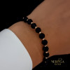 Rose black color cord gold thread bracelet #64207 Rose black color cord gold thread bracelet #64207