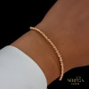 Rose black color cord gold thread bracelet #64312 Rose black color cord gold thread bracelet #64312