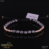 Rose black color cord gold thread bracelet #64254 Rose black color cord gold thread bracelet #64254