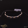 Rose black color cord gold thread bracelet #64281